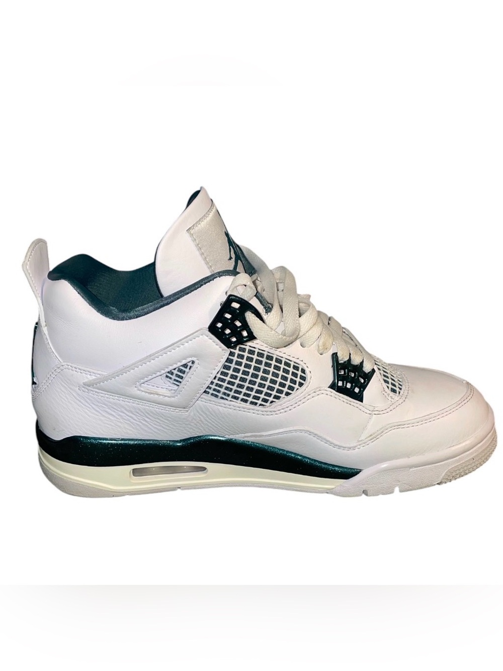 Nike Air Jordan' Oxidized White and Green Basketball Shoes Men 8.5 women 10 - Picture 3 of 13